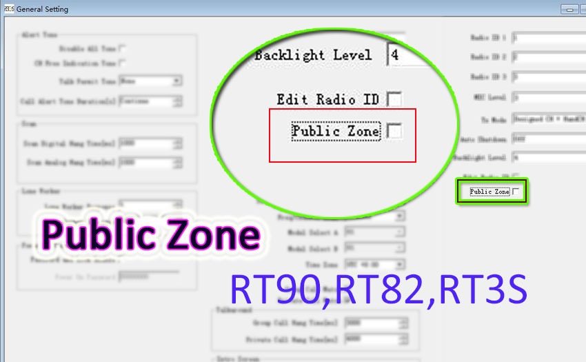 What's the Meaning of Public Zone on RT90 RT82 RT3S Software